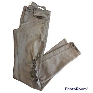 Frame Grey Denim London - Los Angeles Distressed Skinny Jeans size 27